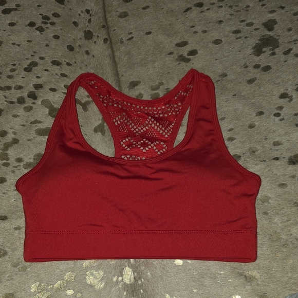 ZYIA Red Racerback Sports Bra with Mesh Detail - Picture 1 of 3